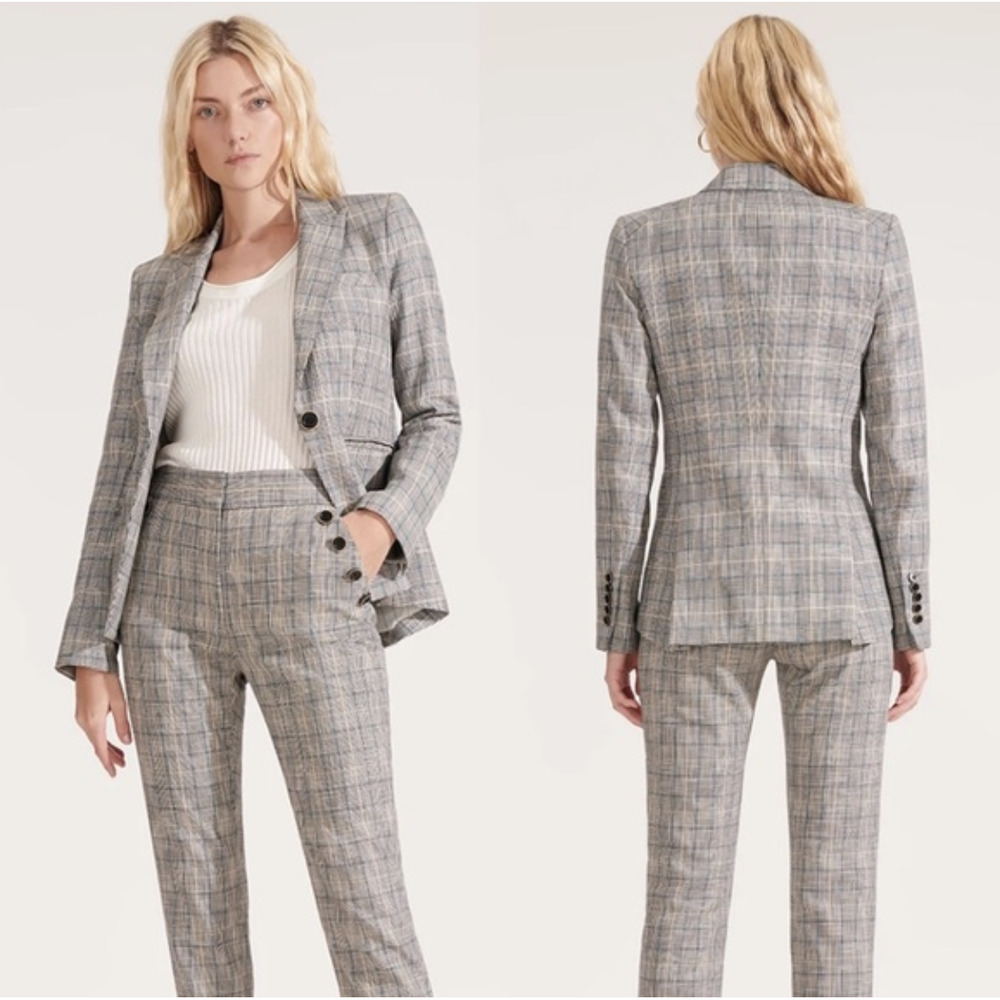 Veronica Beard Gray Plaid Blazer